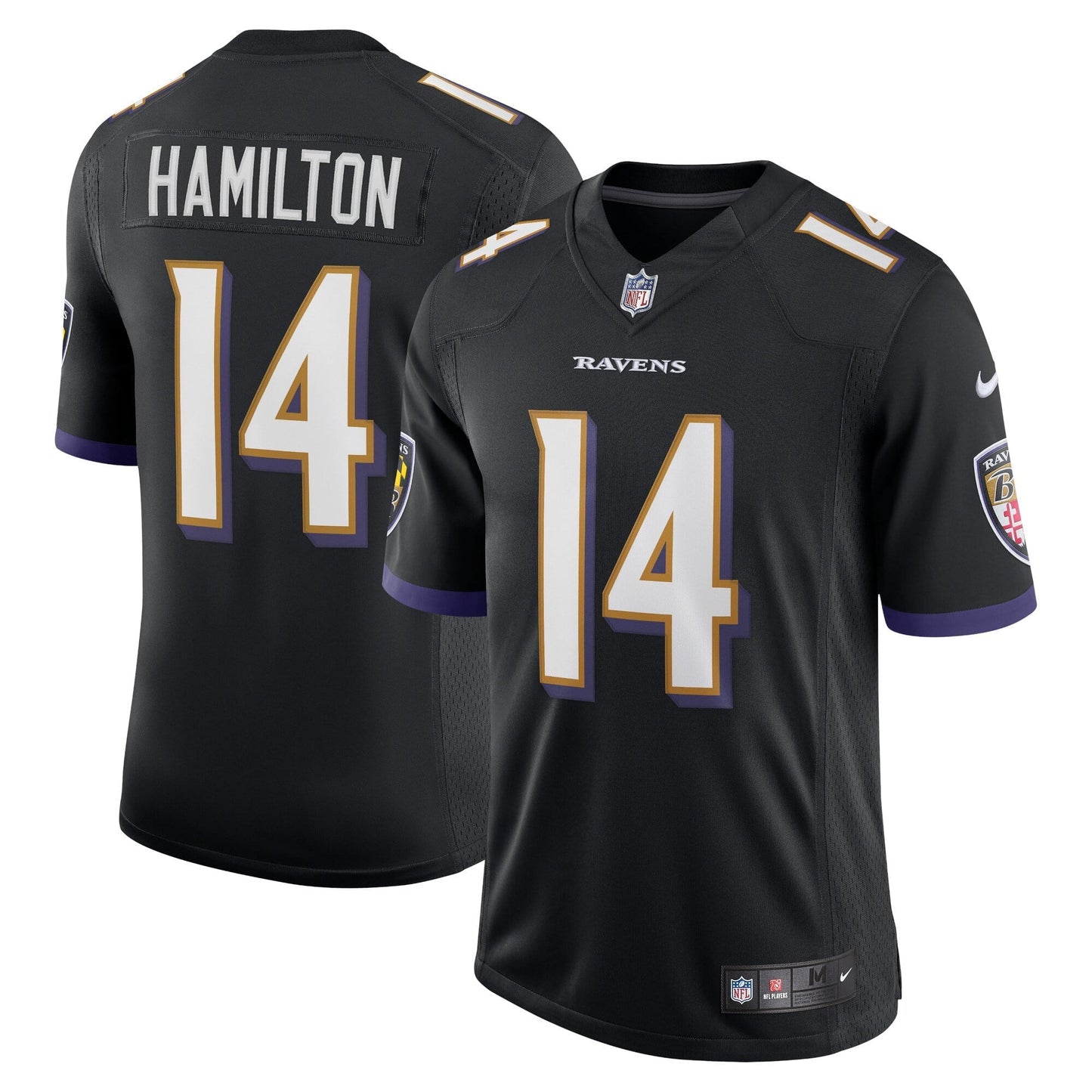 Men's Nike Kyle Hamilton Black Baltimore Ravens Vapor Limited Jersey