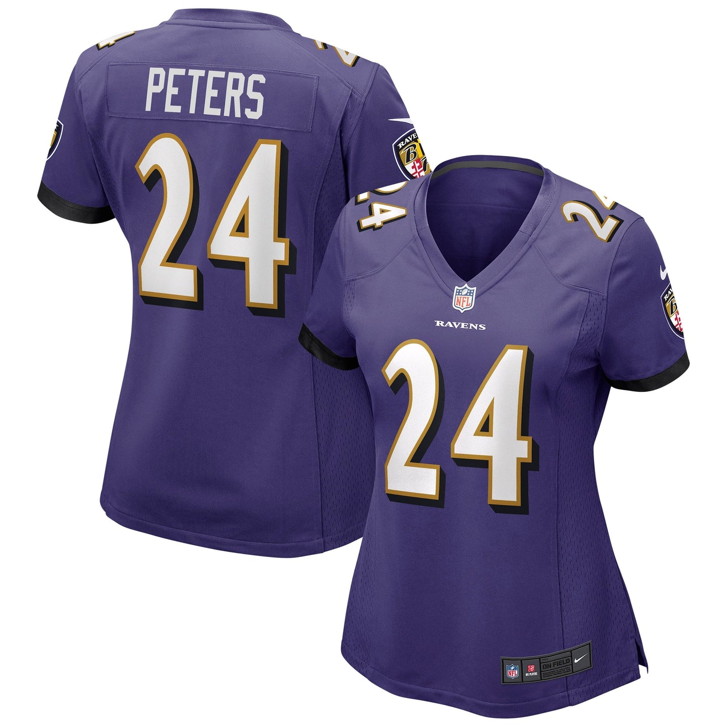 Women's Nike Marcus Peters Purple Baltimore Ravens Game Jersey