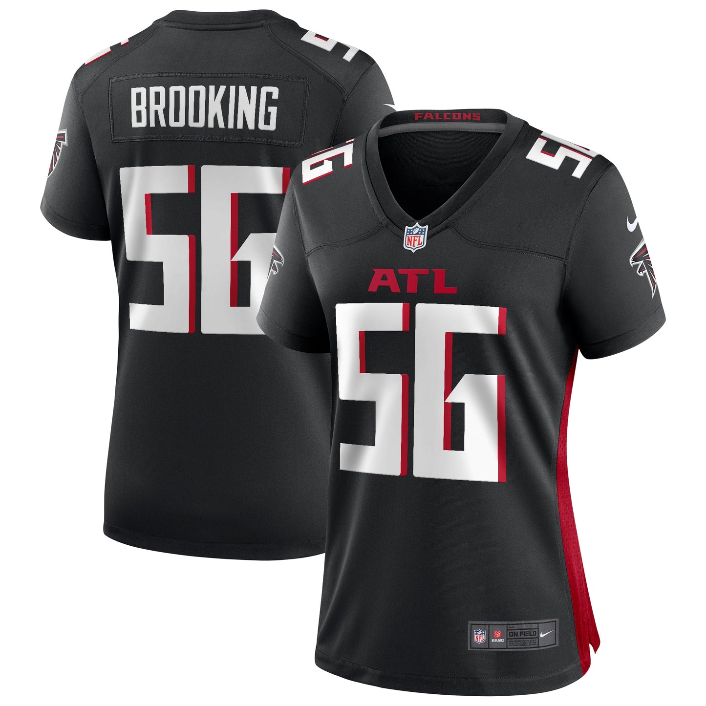 Keith Brooking Atlanta Falcons Nike Women's Game Retired Player Jersey - Black